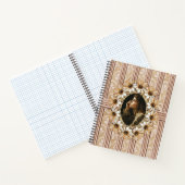 Zonnebloem krans rustiek notitieboek (Binnen)