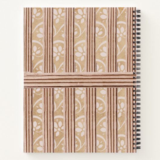 Zonnebloem krans rustiek notitieboek (Achterkant)