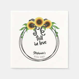 Zonnebloem krans Vrijgezellenfeest Servet