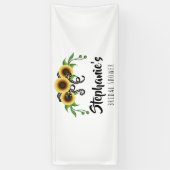 Zonnebloem krans Vrijgezellenfeest Spandoek (Verticaal)