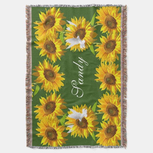 Zonnebloem Kreuzendop Deken (Voorkant Verticaal)