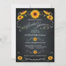 Zonnebloem krijtbord Bloemen Vrijgezellenfeest Vin Kaart