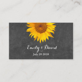 Zonnebloem krijtbord bruiloft website invoegen informatiekaartje