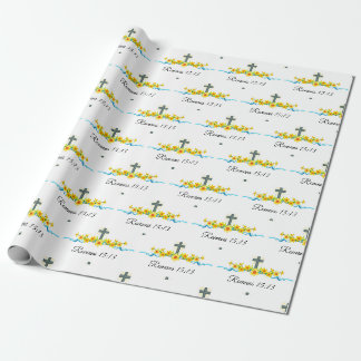 Zonnebloem & Kruis Christelijk Inpakpapier