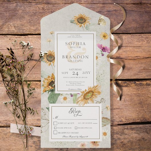 Zonnebloem Kruit All In One Uitnodiging