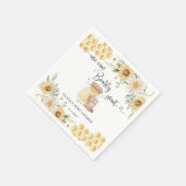 Zonnebloem kunnen we snel baby shower wachten servet (Hoek)