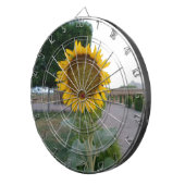 Zonnebloem Kunst Afdrukken Dartbord (Voorkant Rechts)