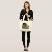 Zonnebloem Kunst Afdrukken Grote Tote Bag (Voorkant (model))