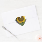 Zonnebloem Kunst Afdrukken Hart Sticker (Envelop)
