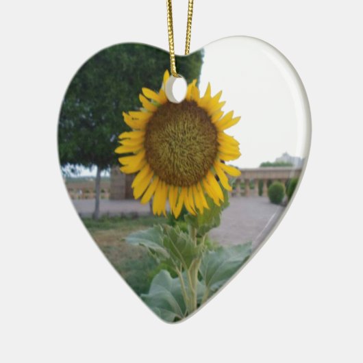 Zonnebloem Kunst Afdrukken Keramisch Ornament (Links)