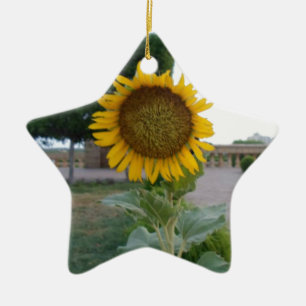 Zonnebloem Kunst Afdrukken Keramisch Ornament