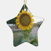 Zonnebloem Kunst Afdrukken Keramisch Ornament (Links)