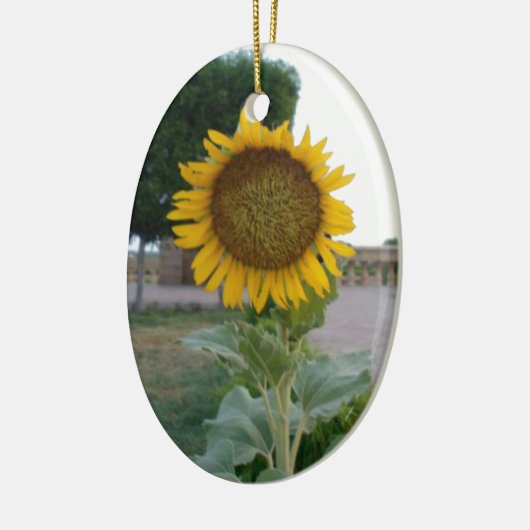 Zonnebloem Kunst Afdrukken Keramisch Ornament (Links)