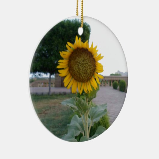 Zonnebloem Kunst Afdrukken Keramisch Ornament (Rechts)