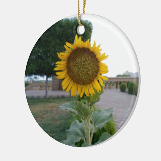 Zonnebloem Kunst Afdrukken Keramisch Ornament (Links)