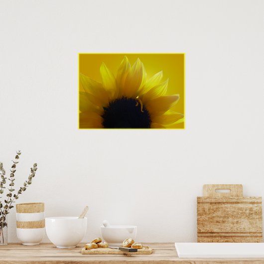 Zonnebloem Kunst Afdrukken Schitterende Ventilator Poster (Keuken)