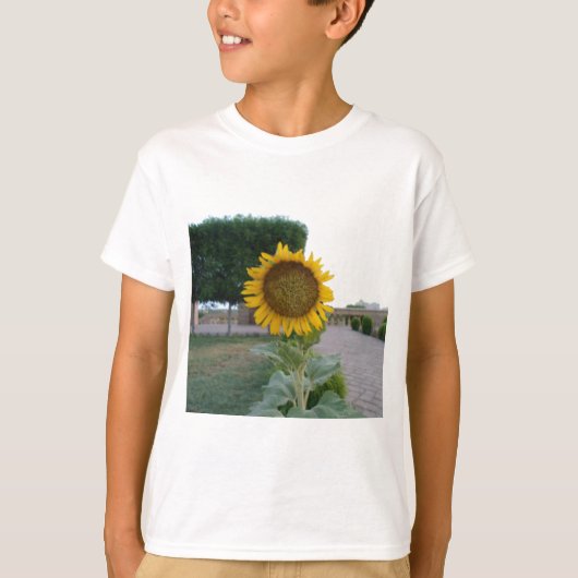 Zonnebloem Kunst Afdrukken T-shirt (Voorkant)