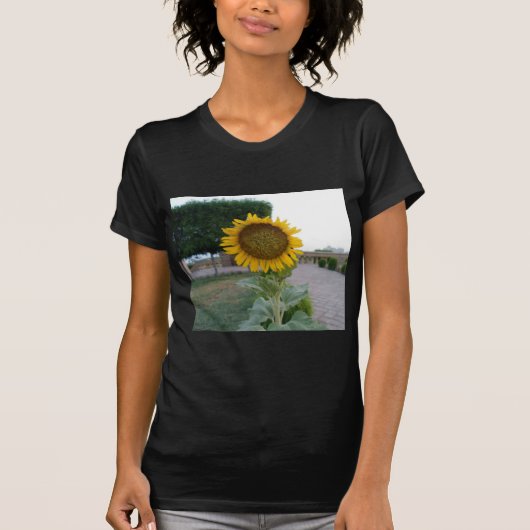 Zonnebloem Kunst Afdrukken T-shirt (Voorkant)