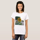 Zonnebloem Kunst Afdrukken T-shirt (Voorkant volledig)