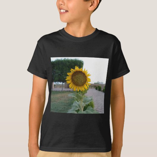 Zonnebloem Kunst Afdrukken T-shirt (Voorkant)