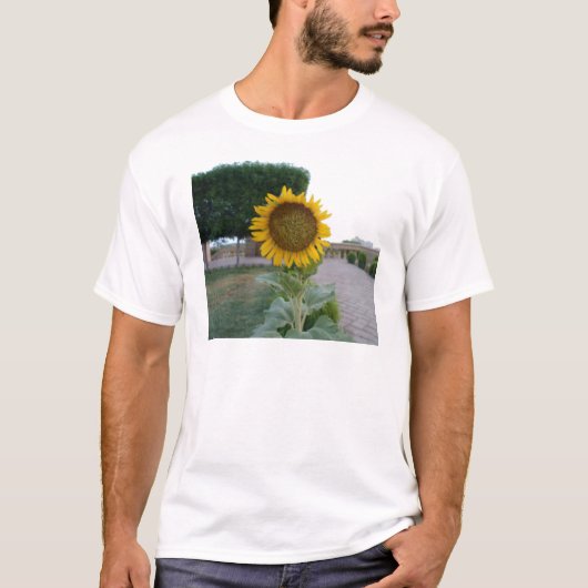 Zonnebloem Kunst Afdrukken T-shirt (Voorkant)