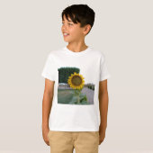 Zonnebloem Kunst Afdrukken T-shirt (Voorkant volledig)