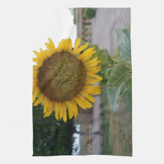 Zonnebloem Kunst Afdrukken Theedoek (Verticaal)