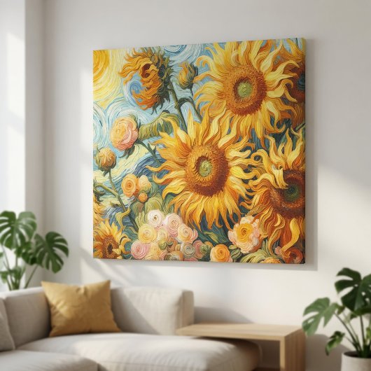 Zonnebloem Kunst Canvas Afdruk