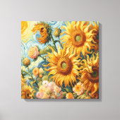 Zonnebloem Kunst Canvas Afdruk (Voorkant)