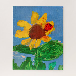 Zonnebloem "Kunst door kinderen" Legpuzzel