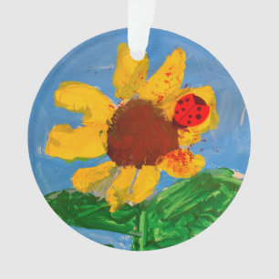 Zonnebloem "Kunst door kinderen" Ornament