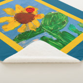 Zonnebloem "Kunst door kinderen" Sherpa Deken (3/4)