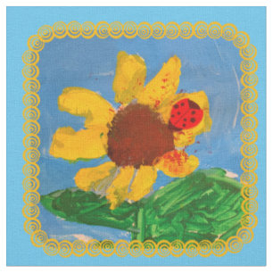 Zonnebloem "Kunst door kinderen" Stof