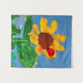 Zonnebloem "Kunst door kinderen" Wandkleed (Voorkant (horizontaal))