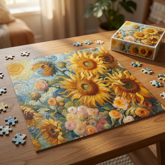 Zonnebloem Kunst Legpuzzel