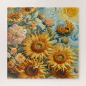 Zonnebloem Kunst Legpuzzel (Horizontaal)