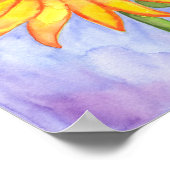 Zonnebloem Kunst Poster Print (Hoek)