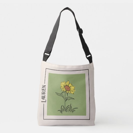 Zonnebloem Kunst - Schoudertas Crossbody Tas (Voorkant)