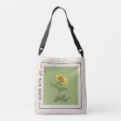 Zonnebloem Kunst - Schoudertas Crossbody Tas (Achterkant)