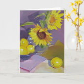 Zonnebloem kunstkaart, blanco kaart (Gele Bloem)