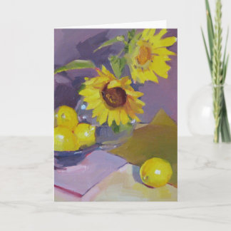 Zonnebloem kunstkaart, blanco kaart