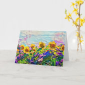 Zonnebloem Kunstnoot Kaart (Gele Bloem)