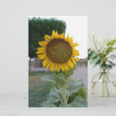 Zonnebloem Kunstprint Briefpapier (Staand voorkant)