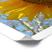 Zonnebloem kunstprint Bright Summer Geel Bloemmoti Poster (Hoek)