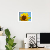 Zonnebloem kunstprint Bright Summer Geel Bloemmoti Poster (Thuiskantoor)