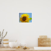 Zonnebloem kunstprint Bright Summer Geel Bloemmoti Poster (Keuken)