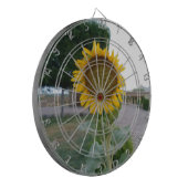 Zonnebloem Kunstprint Dartbord (Voorkant Links)