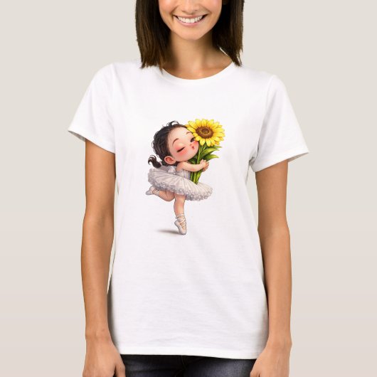 Zonnebloem Kus Ballet T-shirt (Voorkant)