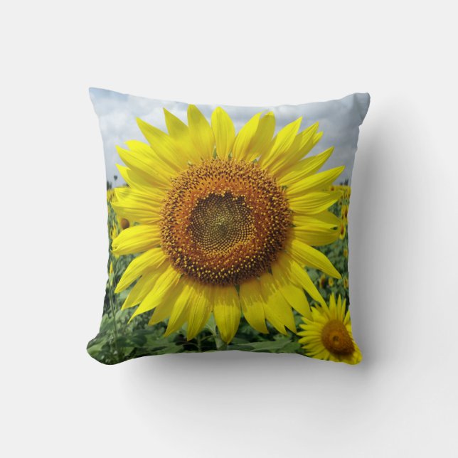 Zonnebloem kussen (Voorkant)