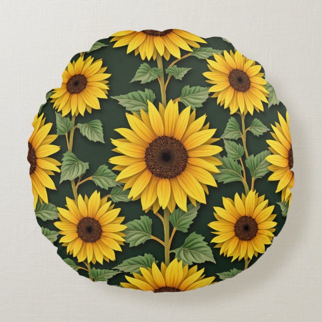 Zonnebloem kussen voor cadeau (Voorkant)